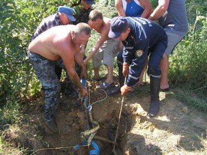 В Одесской области МЧСники спасали корову (фото), фото-2 В Одесской области МЧСники спасали корову (фото), фото-2