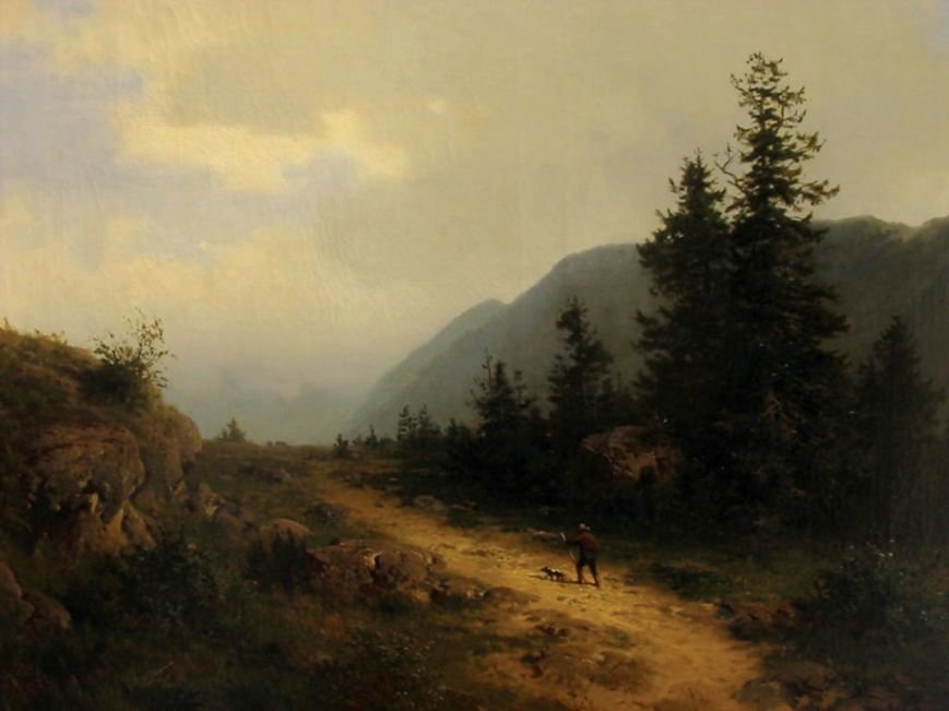 Генріх Людвіг Фріш. Пейзаж у Гарці. 1870-ті рр. п., о., 78,5х104.5 Генріх Людвіг Фріш. Пейзаж у Гарці. 1870-ті рр. п., о., 78,5х104.5