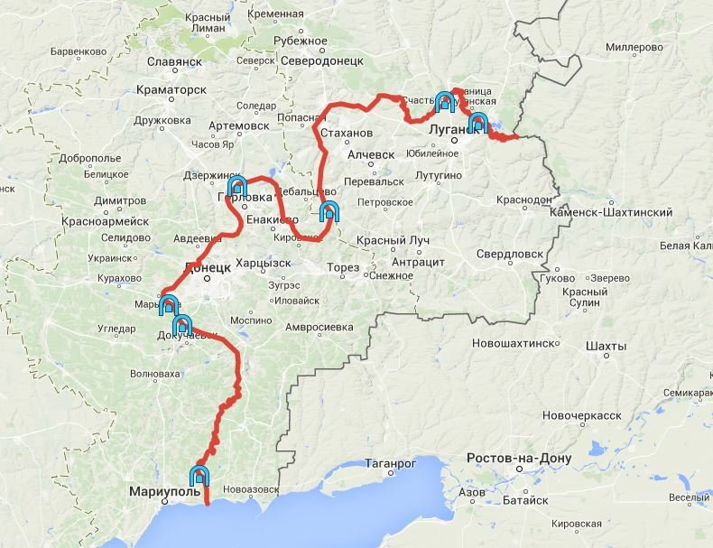 В СНБО назвали 7 пунктов пропуска на захваченный Донбасс (карта) (фото) - фото 1 В СНБО назвали 7 пунктов пропуска на захваченный Донбасс (карта) (фото) - фото 1