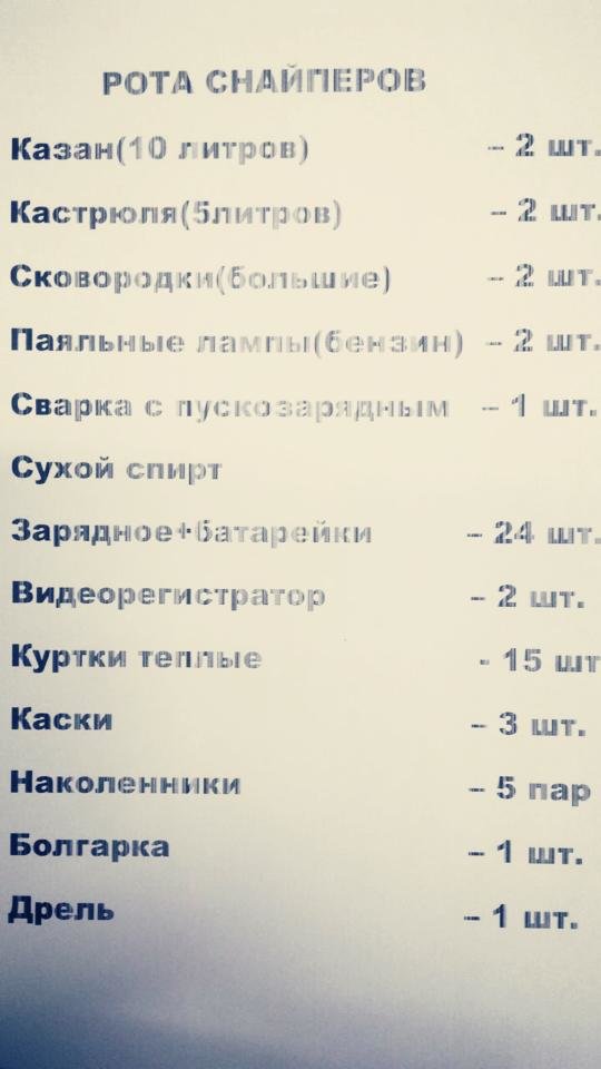 Днепропетровская 25-я бригада нуждается в помощи (СПИСОК) (фото) - фото 1 Днепропетровская 25-я бригада нуждается в помощи (СПИСОК) (фото) - фото 1