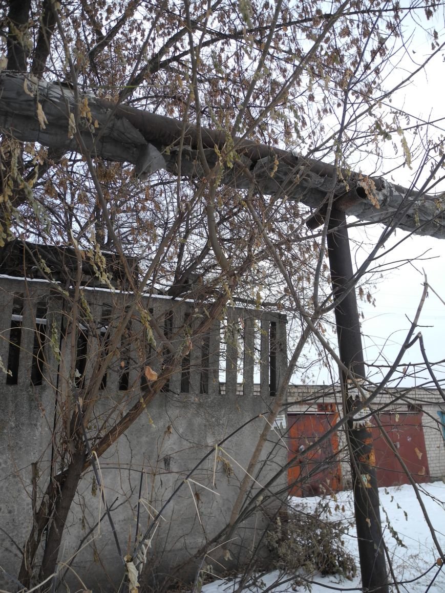 труба ул. Х-летия Октября - человек на такой высоте не сможет ободрать изоляцию труба ул. Х-летия Октября - человек на такой высоте не сможет ободрать изоляцию