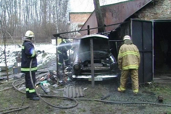 У Тернополі вщент згорів «ретро» автомобіль (фото) (фото) - фото 1 У Тернополі вщент згорів «ретро» автомобіль (фото) (фото) - фото 1