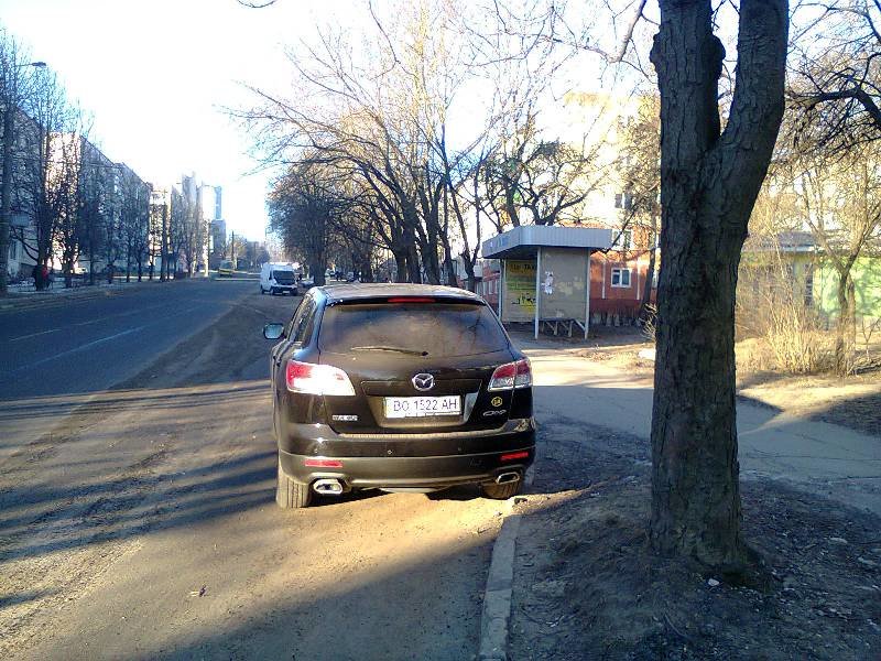 У Тернополі водій припаркувався на зупинці громадського транспорту (фото) (фото) - фото 1 У Тернополі водій припаркувався на зупинці громадського транспорту (фото) (фото) - фото 1