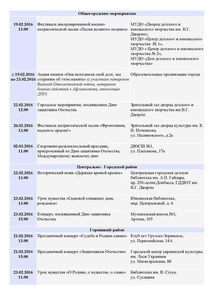 В Макеевке началось празднование Дня защитника Отечества (полная афиша мероприятий) (фото) - фото 1 В Макеевке началось празднование Дня защитника Отечества (полная афиша мероприятий) (фото) - фото 1