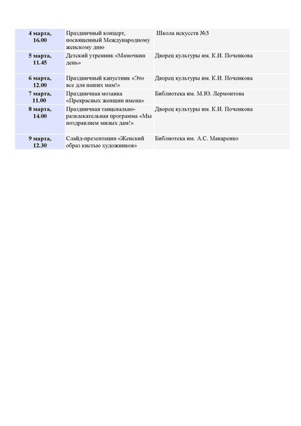 В Макеевке ко дню 8 Марта проведут около 40 праздничных мероприятий (полная афиша) (фото) - фото 3
