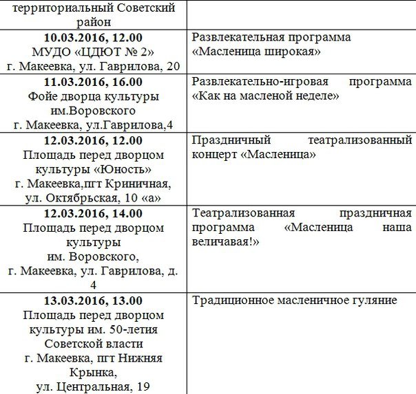 Масленицу будут отмечать во всех районах Макеевки (полная афиша мероприятий) (фото) - фото 3