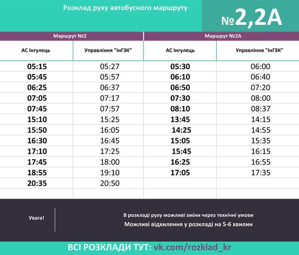 автобусы 2 и 2-а, Ингулец. с 14 марта 2016 г. автобусы 2 и 2-а, Ингулец. с 14 марта 2016 г.