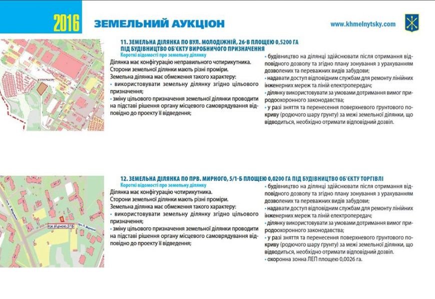 У Хмельницькій міськраді на аукціон виставляють 22 земельні ділянки... У Хмельницькій міськраді на аукціон виставляють 22 земельні ділянки (Фото) (фото) - фото 11
