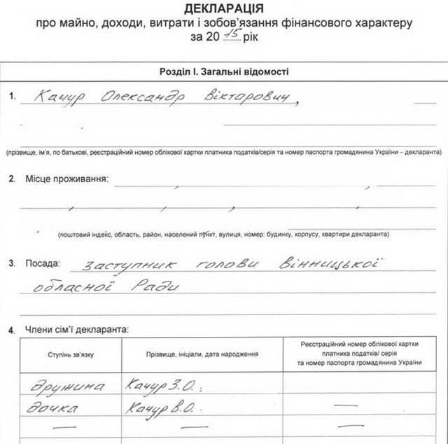 Доходи і витрати за 2015 рік керівництва Вінницької облради (Декларації) (фото) - фото 6 Доходи і витрати за 2015 рік керівництва Вінницької облради (Декларації) (фото) - фото 6