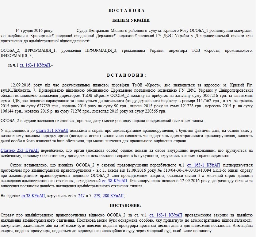 ПОСТАНОВА ПОСТАНОВА