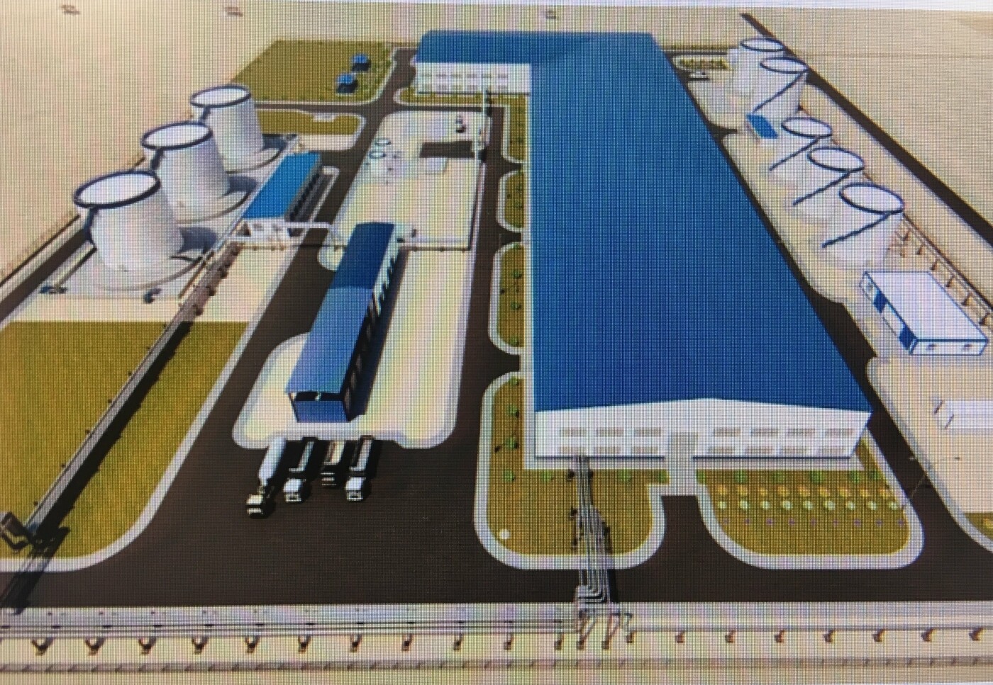 Эскиз опреснительного завода на месторождении Каражанбас