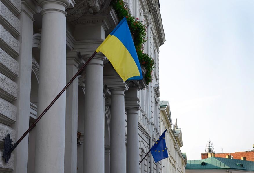 На будівлі облради _ Прапор Європи На будівлі облради _ Прапор Європи