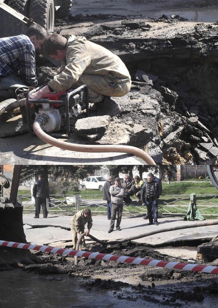 В Таганроге ЧП, прорвало трубу, «асфальт провалился», фото-3