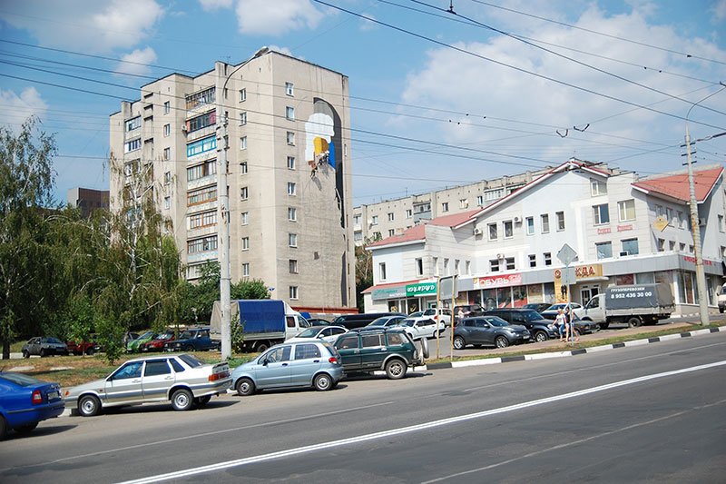 В Белгороде на стене дома по Вокзальной улице появится изоб..., фото-1 В Белгороде на стене дома по Вокзальной улице появится изображение паровоза, фото-1