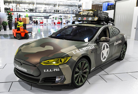 «Тесла» построила «военный» вариант Model S, фото-1 «Тесла» построила «военный» вариант Model S, фото-1