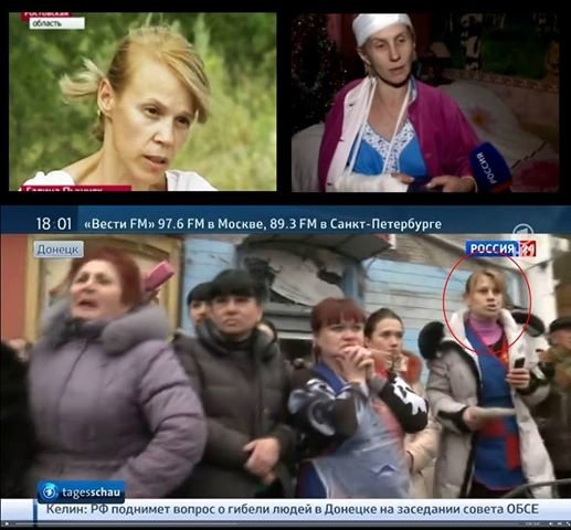 Героиня сюжета о «распятом мальчике» в Славянске - оказалас..., фото-1 Героиня сюжета о «распятом мальчике» в Славянске - оказалась среди «жертв» взрыва в Донецке (ФОТО, ВИДЕО), фото-1