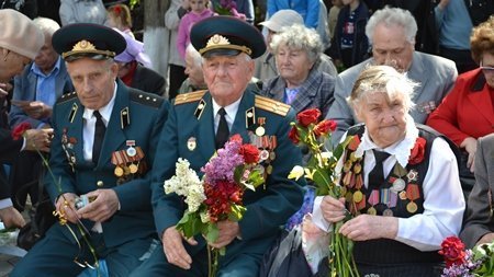 Ветераны с медалями Ветераны с медалями