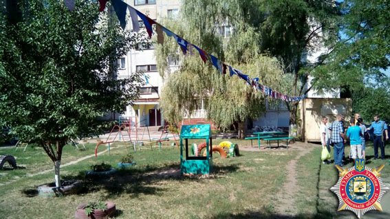 В ночь перед Днем Независимости в Краматорске сжигали флаги (фото)... В ночь перед Днем Независимости в Краматорске сжигали флаги (фото) - фото 1