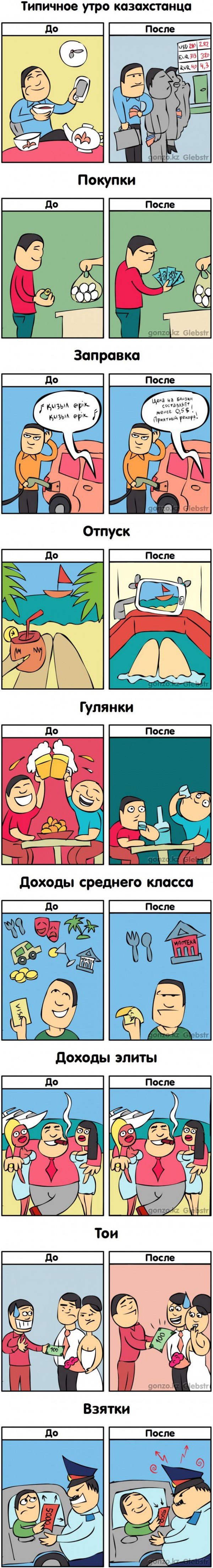 Жизнь в Казахстане до и после изменений курса (фото) - фото 1 Жизнь в Казахстане до и после изменений курса (фото) - фото 1