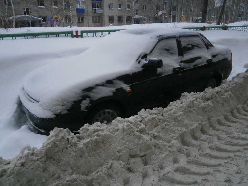 В Нижневартовске чистят снег. И вновь не все автолюбители убирают а... В Нижневартовске чистят снег. И вновь не все автолюбители убирают авто с проезжей части (фото) - фото 1