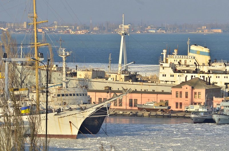 В Одессе льды сковали корабли Военно-морских сил Украины (ФОТО), фото-7