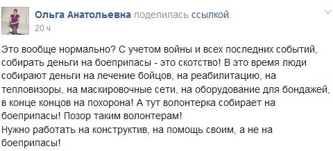В Северодонецке считают позором инициативу волонтёрки по сб..., фото-1 В Северодонецке считают позором инициативу волонтёрки по сбору средств на боеприпасы, фото-1