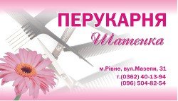 Шатенка візитка
